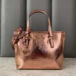 Michael Kors Jet Set Travel Extra-Small Metallic Top-Zip Tote Bag