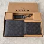Coach Box 3 In 1 Wallet Gift Set In Signature Canvas