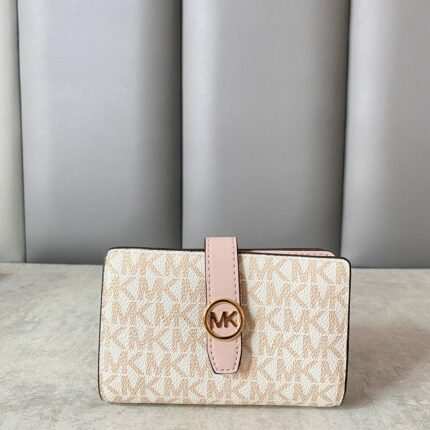 Michael Kors Greenwich Medium Signature Logo Zip-Around Wallet