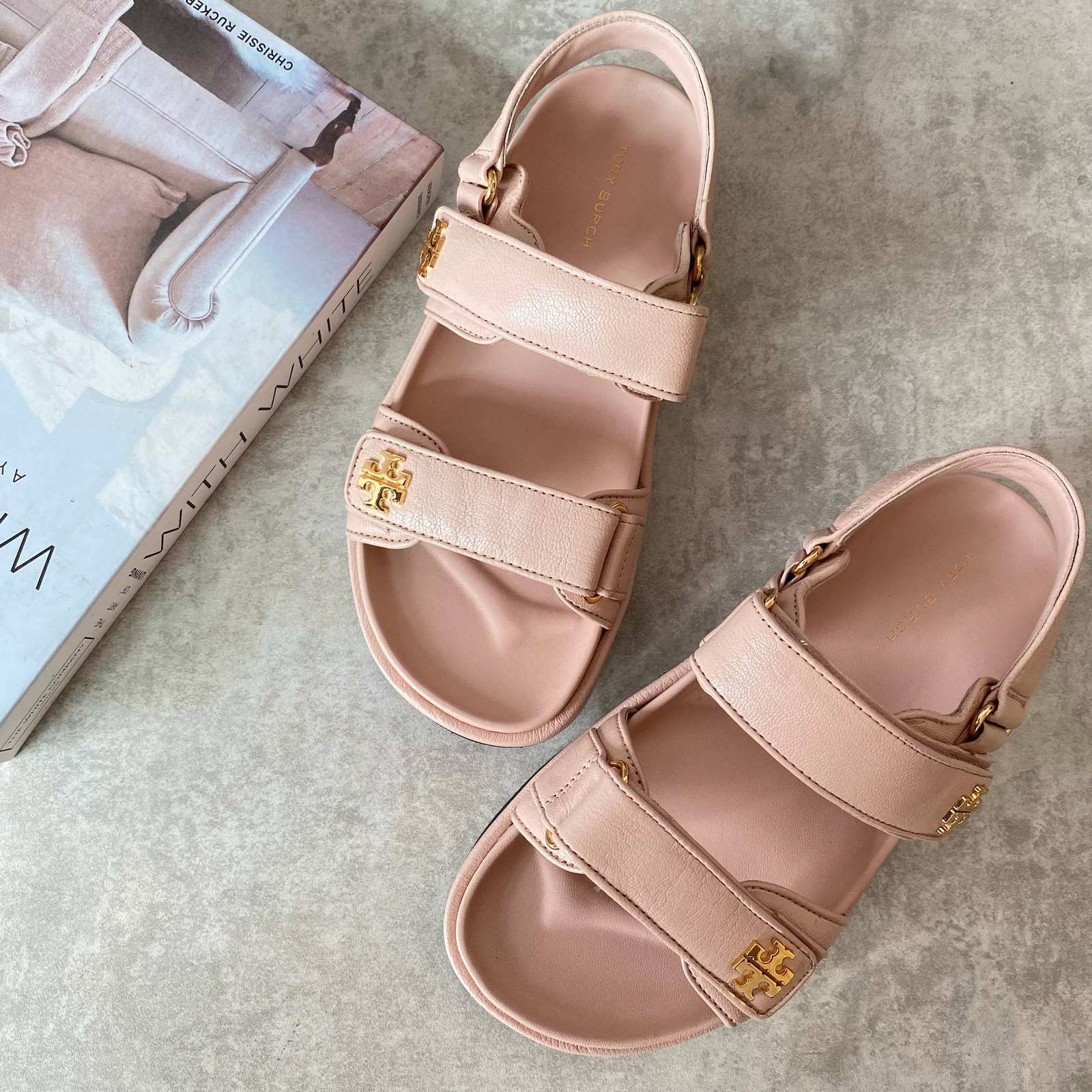 photo_6109460592399080227_w Tory Burch Kira Sport Sandal Goat Leather - Image 1