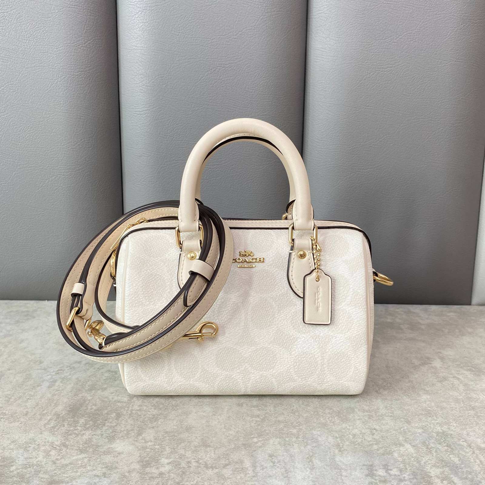 photo_6133971232026726030_w (1) Coach Mini Rowan Crossbody Bag In Signature Canvas - Image 1