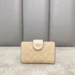 Coach Medium Corner Zip Wallet In Signature
