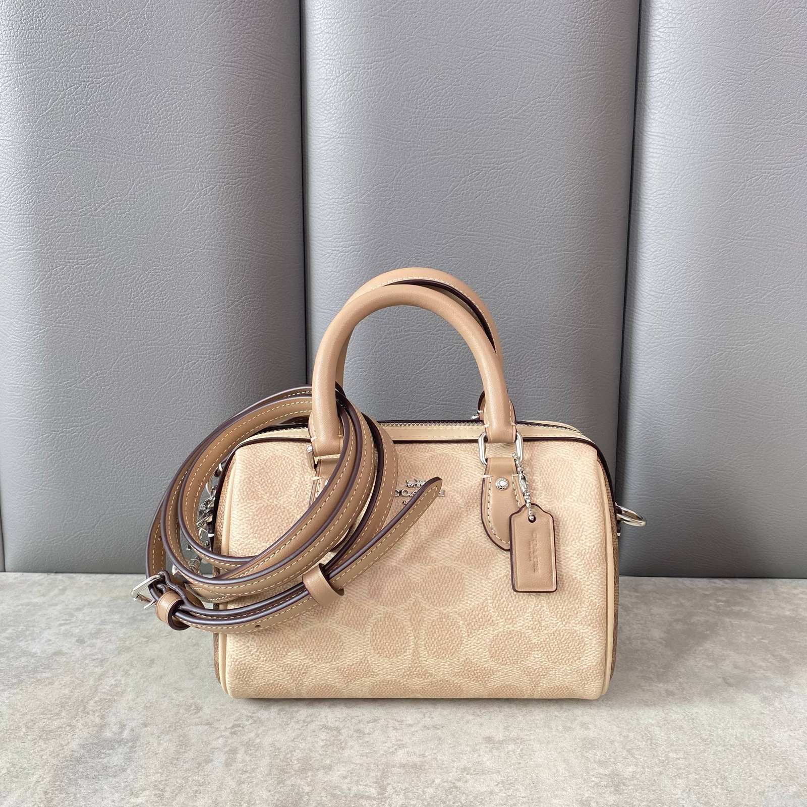 photo_6192576842464694672_w (1) Coach Mini Rowan Crossbody Bag In Blocked Signature Canvas - Image 1