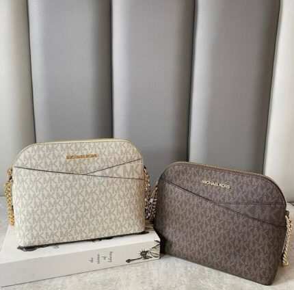 Michael Kors Jet Set Travel Medium Logo Dome Crossbody Bag